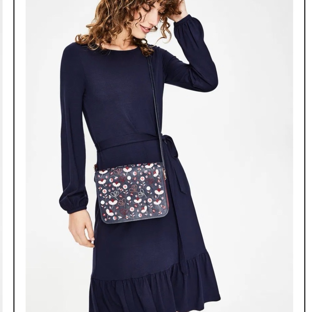 Boden Holly Jersey Dress in Midnight Navy